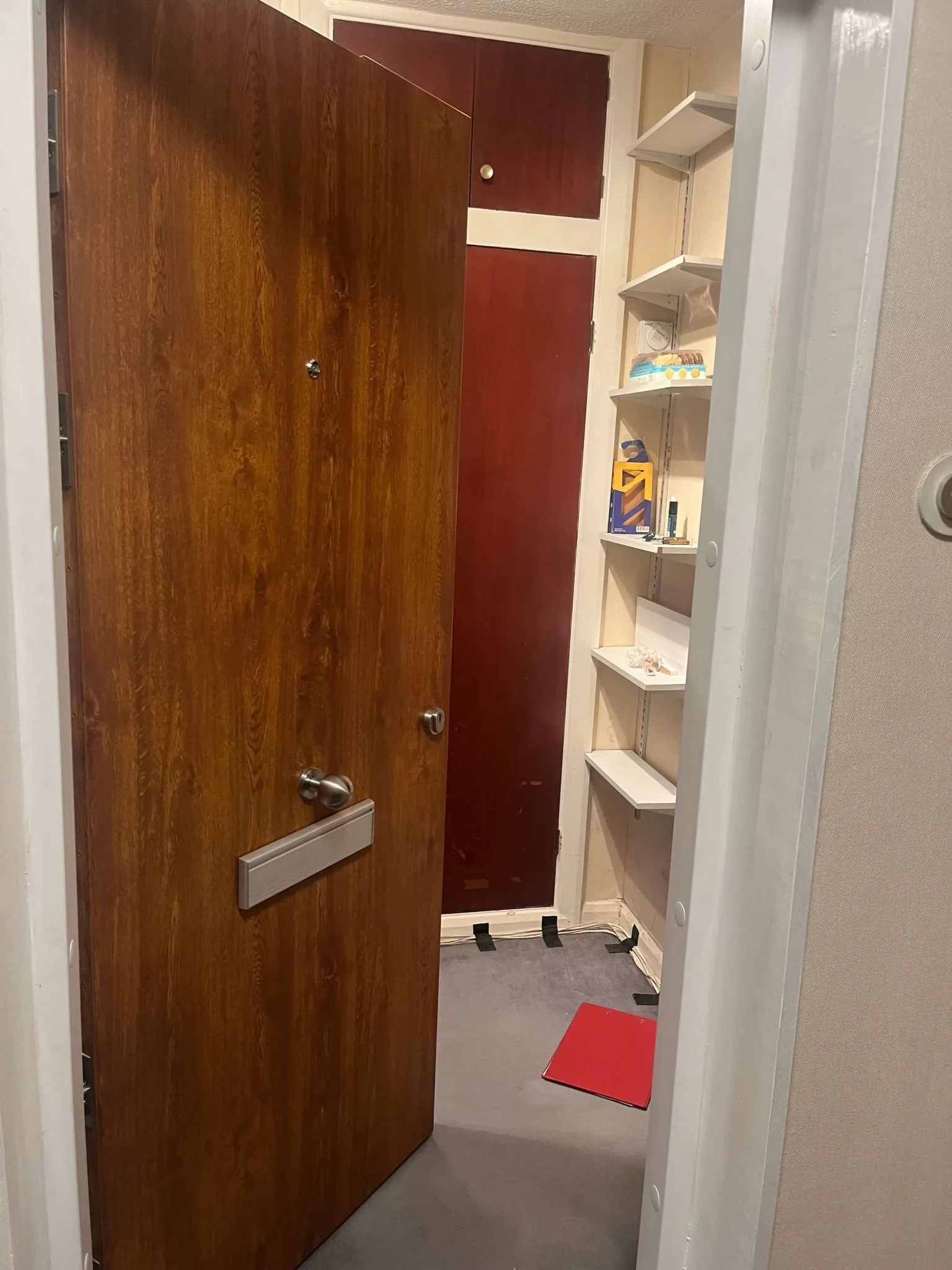 steel door wood effect